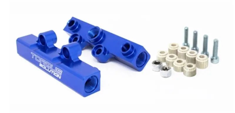 Torque Solution Top Feed Fuel Rails: 02-14 Subaru Wrx / 07-18 Sti - Blue 1