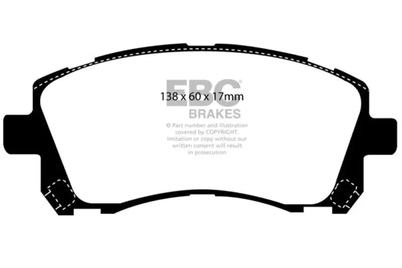 Ebc 98-02 Subaru Forester 2.5 Greenstuff Front Brake Pads 2