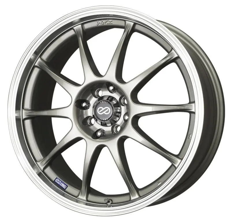 Enkei J10 15X6.5 4X100/108 38Mm Offset 72.6Mm Bore Dia Silver W/ Machined Lip Wheel 1