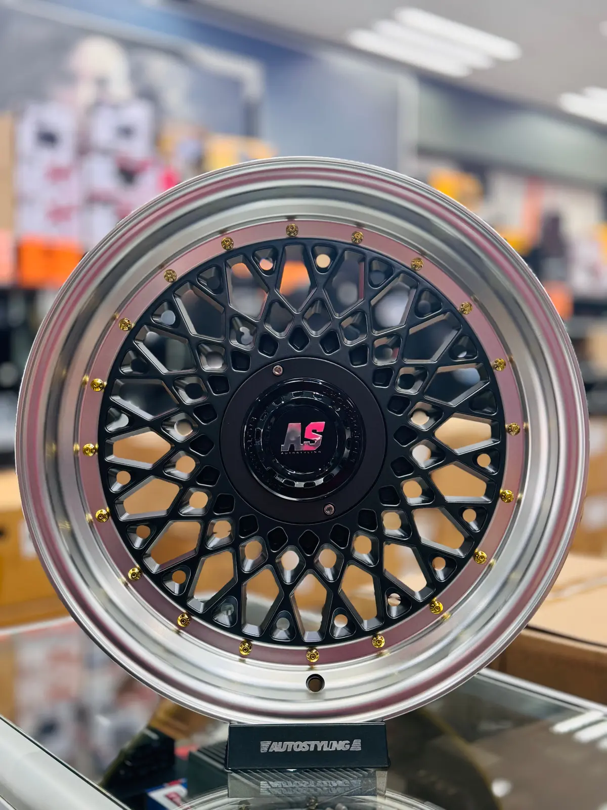 17'' As- Motorsport Mesh 4/100 & 5/100 Pcd Satin Gunmetal 2