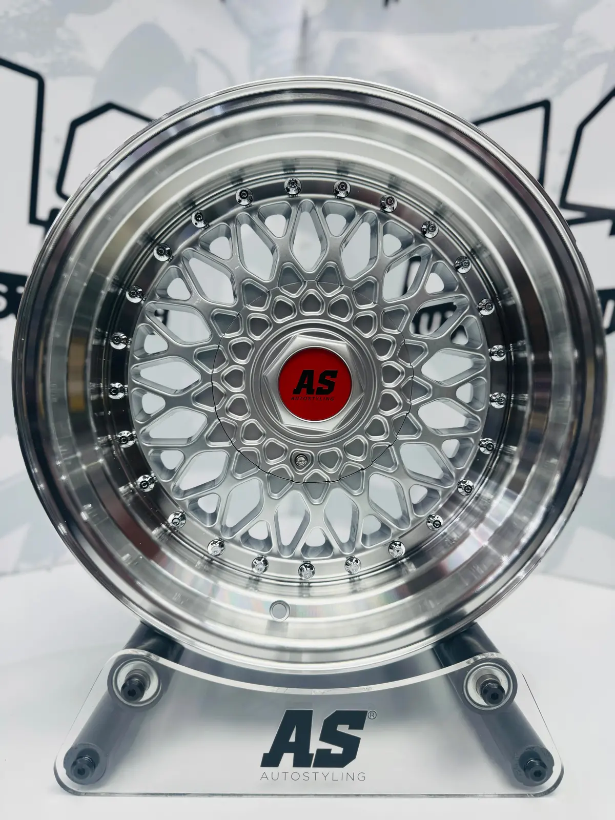 16” As-Mesh 8/9J 4/100 & 5/100 Multi Hole  Silver 1