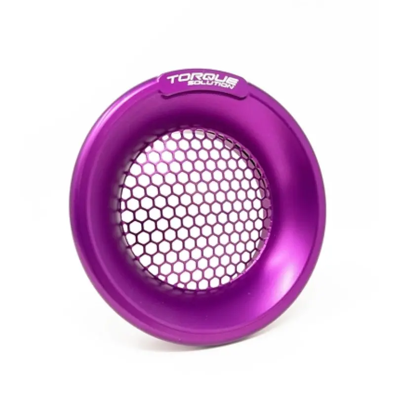 Torque Solution Billet Turbo Velocity Stack Shield For 4In Inlet - Purple 1