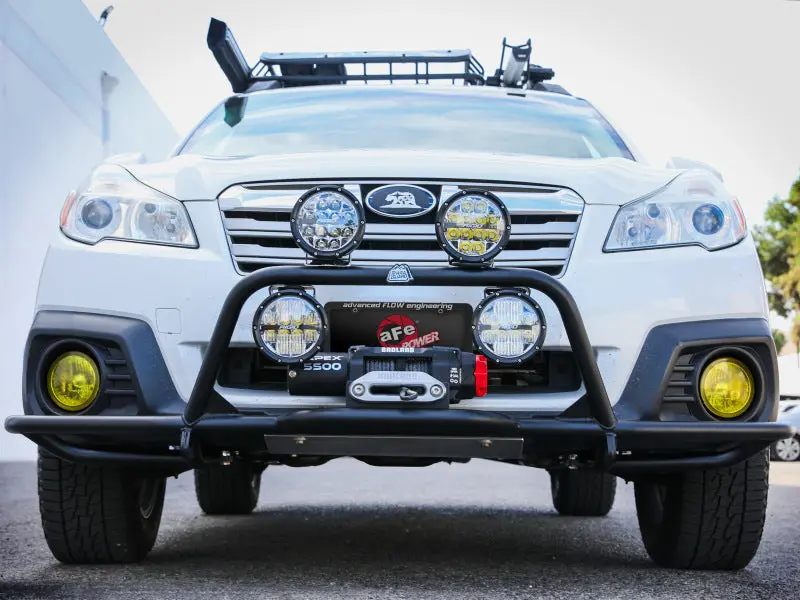 Afe Power 20-23 Subaru Outback H4 2.4L (T) / H4 2.5L Terra Guard Front Bumper W/ Winch Mount - Black 2