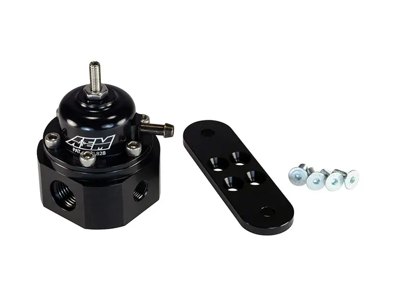Aem Universal Black Adjustable Fuel Pressure Regulator 1
