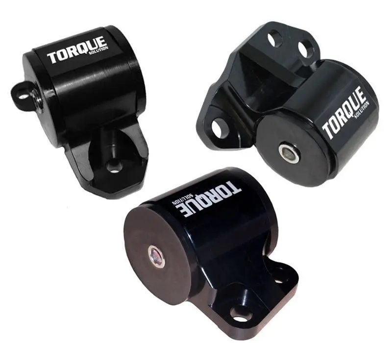 Torque Solution 3Pc Billet Engine Mount Kit (2Bolt): 92-95 Honda Civic/94-01 Integra/93-97 Del Sol 1
