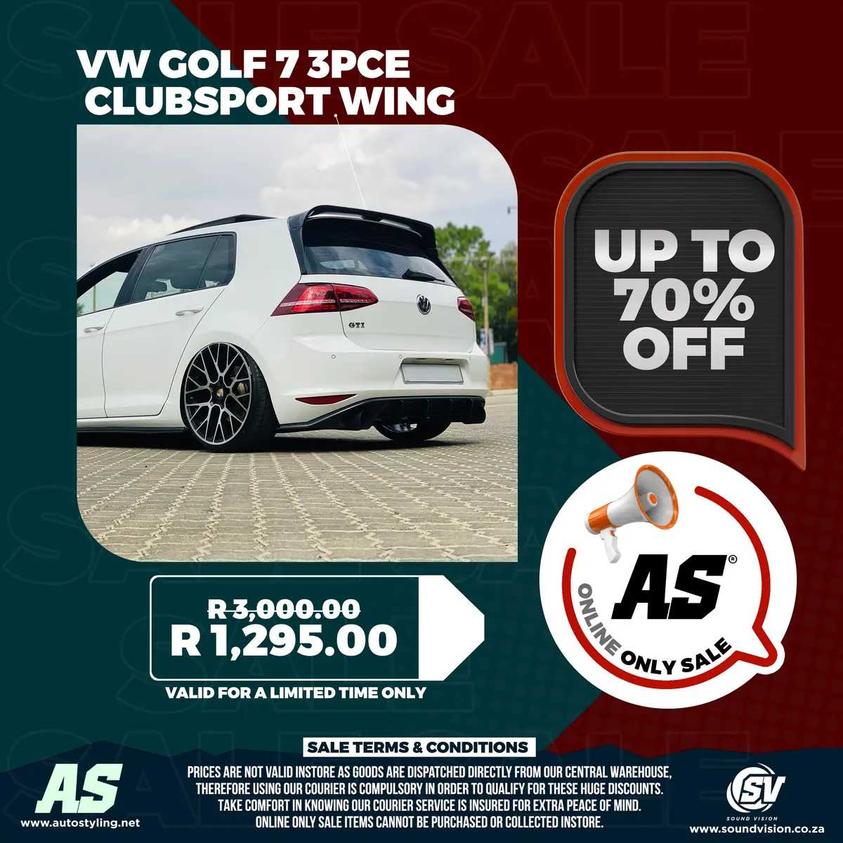 Vw Golf 7 3Pce Clubsport Wing 1