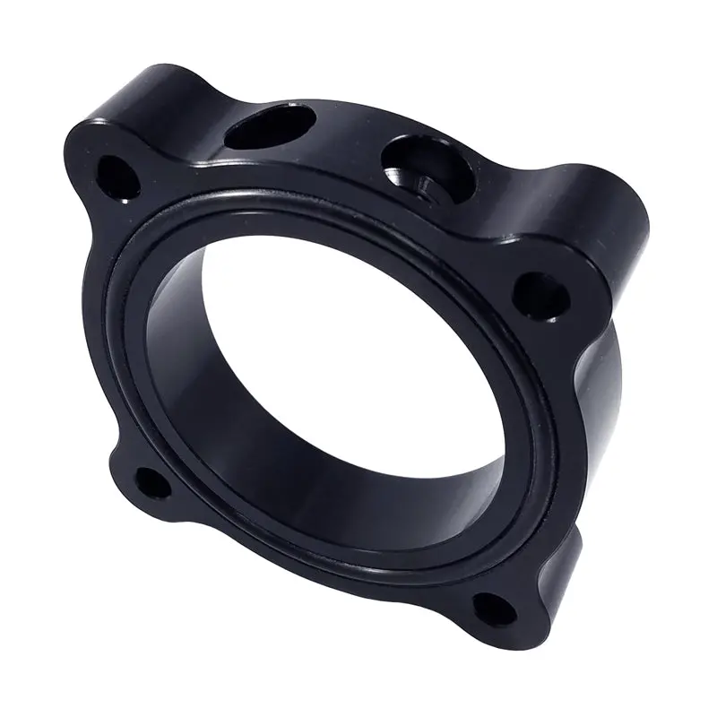 Torque Solution Throttle Body Spacer 2015 Ford Mustang Ecoboost - Black 1