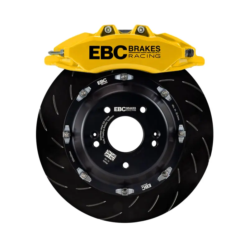 Ebc Racing 00-06 Bmw M3 (E46) Yellow Apollo-6 Calipers 355Mm Rotors Front Big Brake Kit 1