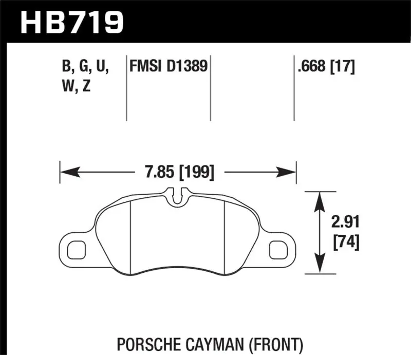 Hawk 09-11 Porsche 911 Carrera / 13-16 Porsche Boxster Dtc-60 Race Front Brake Pads 1
