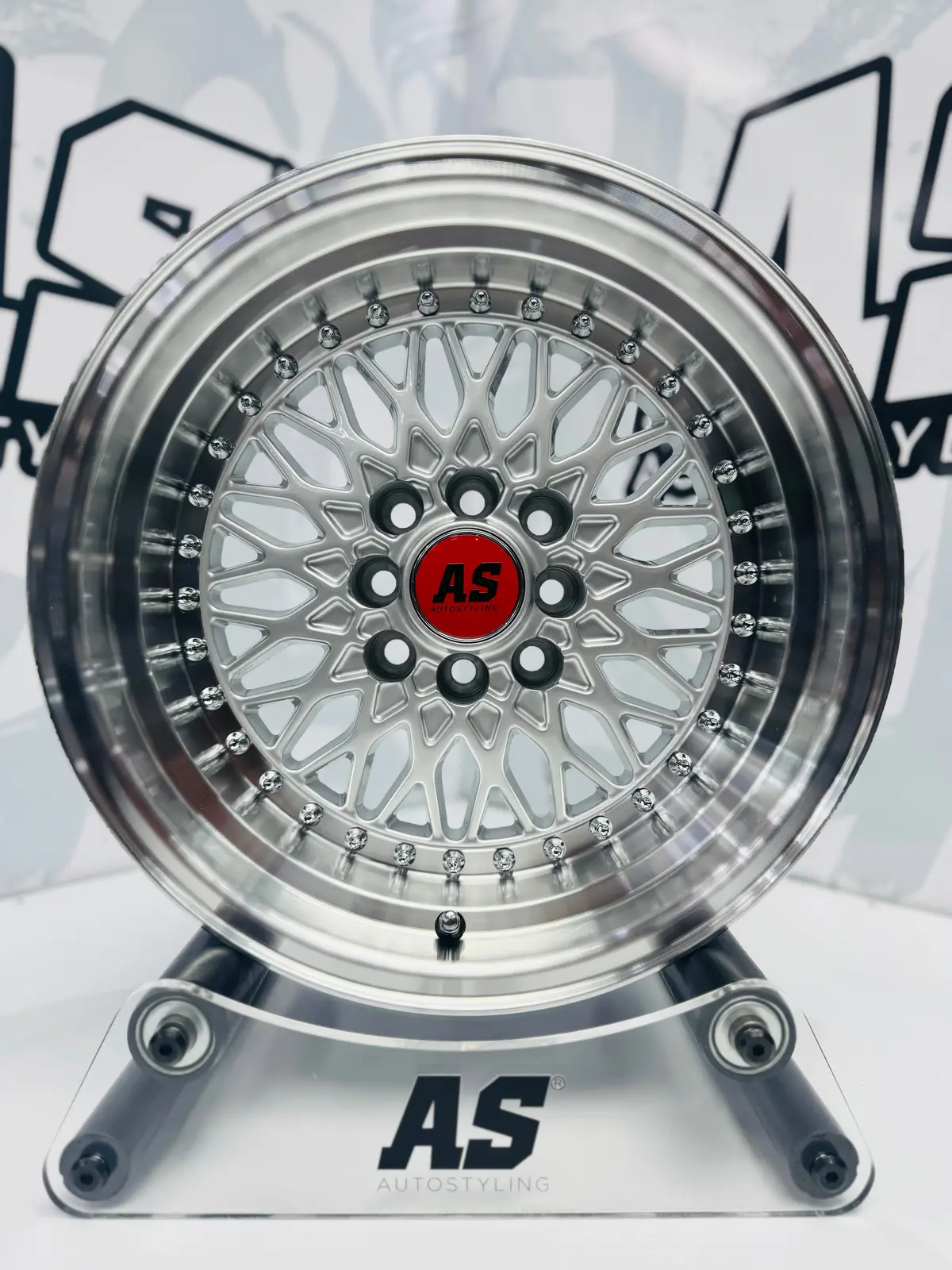 15” As-7569 Mesh  Silver  4/100 4/114 Wheels 1