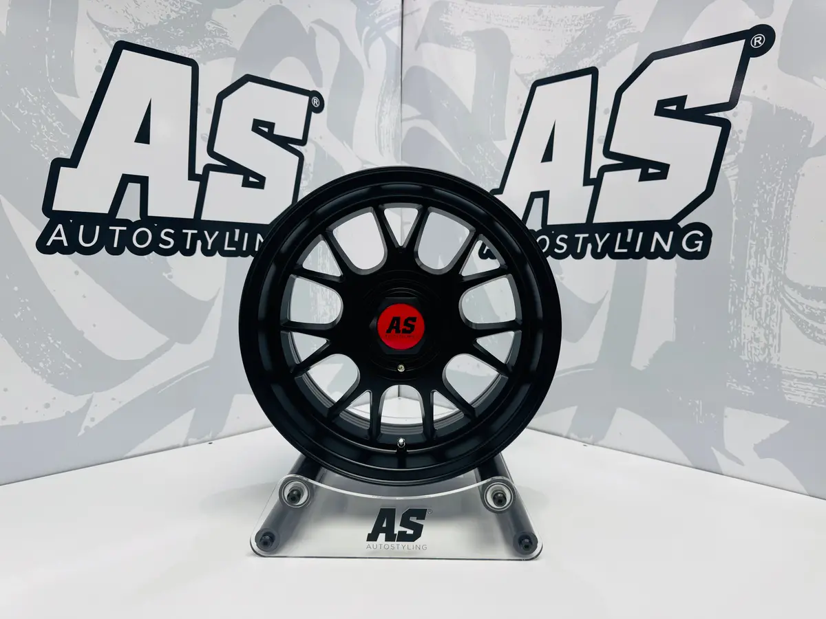 15” As- 7565 5X100 & 5X114 Full Matt Black Wheels 1