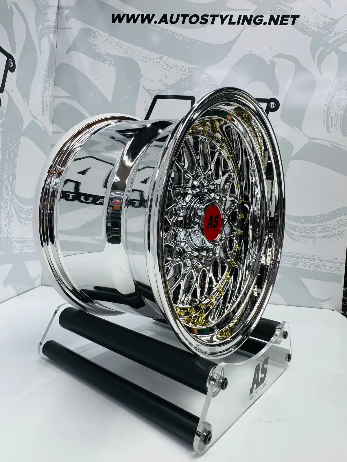 16” As Mesh Bb5  Chrome 4/100Pcd 1