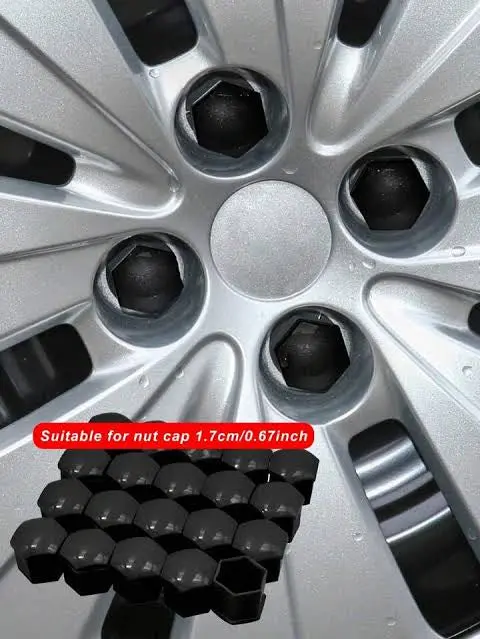 Wheel Nut Cover Black  20 Pack 1