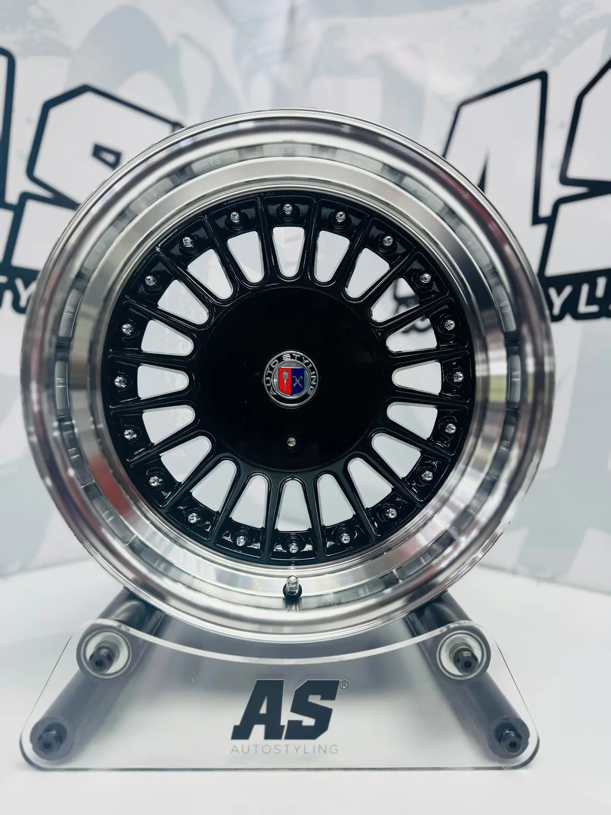 15” As- Alpina 7619 4/100 & 4/114 Wheels Black 1