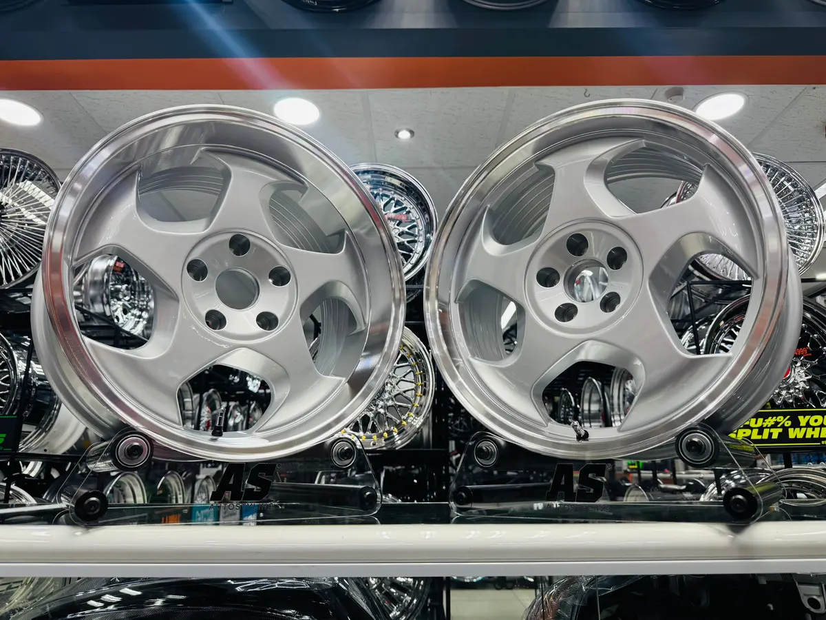 17” As- Throwing Stars 5X120 Bmw Narrow Wides Silver Rims 1
