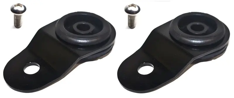 Torque Solution Radiator Mount Combo With Inserts (Black) : Mitsubishi Evolution 7/8/9 1