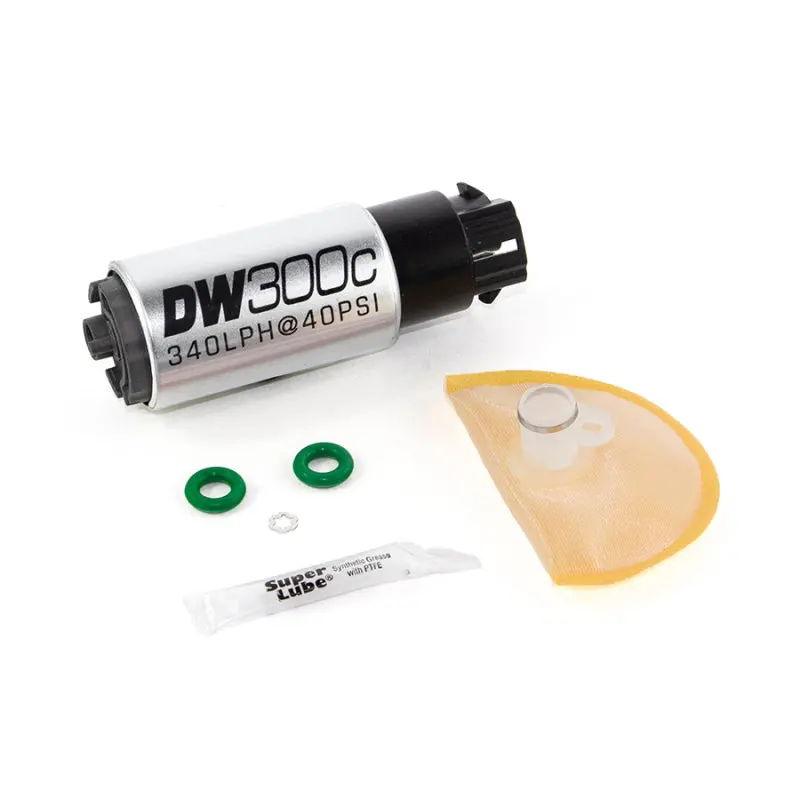 Deatschwerks 340Lph Dw300c Compact Fuel Pump W/ 08-14 Wrx/ 08-15 Sti Set Up Kit (W/ Mounting Clips) 1