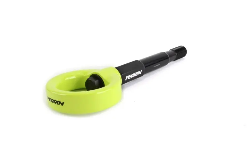 Perrin 15-17 Subaru Wrx & Sti / 13-17 Crosstrek / 12-16 Impreza Tow Hook Kit (Front) - Neon Yellow 2