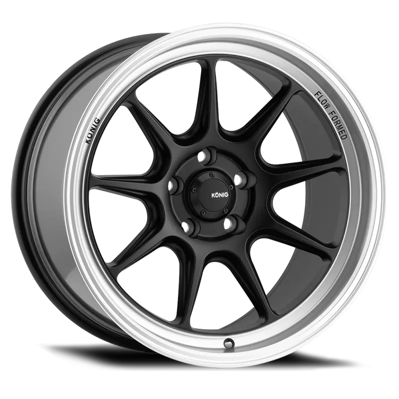 Konig Countergram 15X8 4X100 Et25 Matte Black / Matte Machined Lip 1