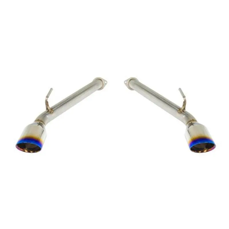 Remark 2017+ Infiniti Q60 Axle Back Exhaust W/Burnt Stainless Double Wall Tip 1