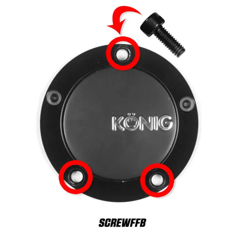 Konig Cap Screw Set Of 3 (Black) For Capffb - Flow Formed 1