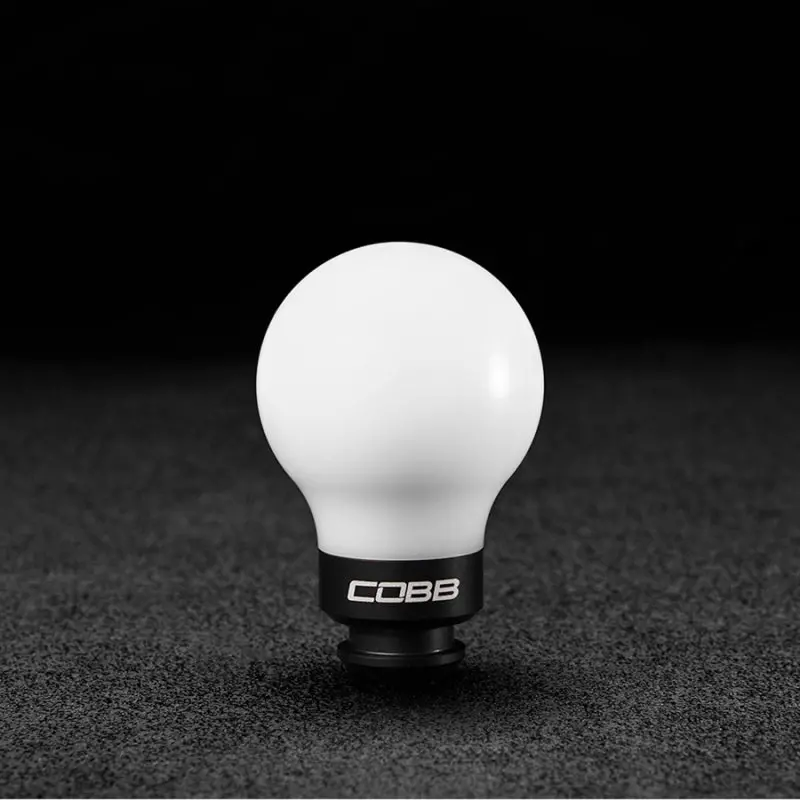 Cobb Subaru 5-Speed Cobb Knob - White Knob W/ Stealth Black 1
