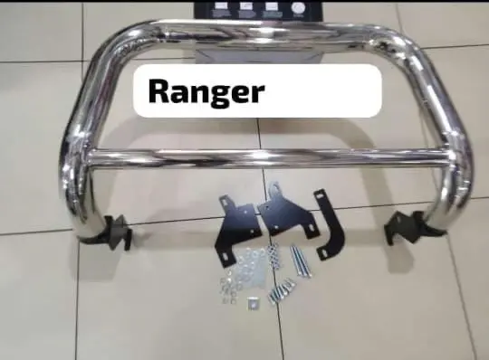 Ford Ranger T6 2012-2015 Non Pdc Nudge Bar Chrome 1