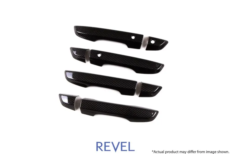 Revel Gt Dry Carbon Door Outer Handle Cover (Fl/Fr/Rl/Rr) 16-18 Honda Civic - 8 Pieces 1