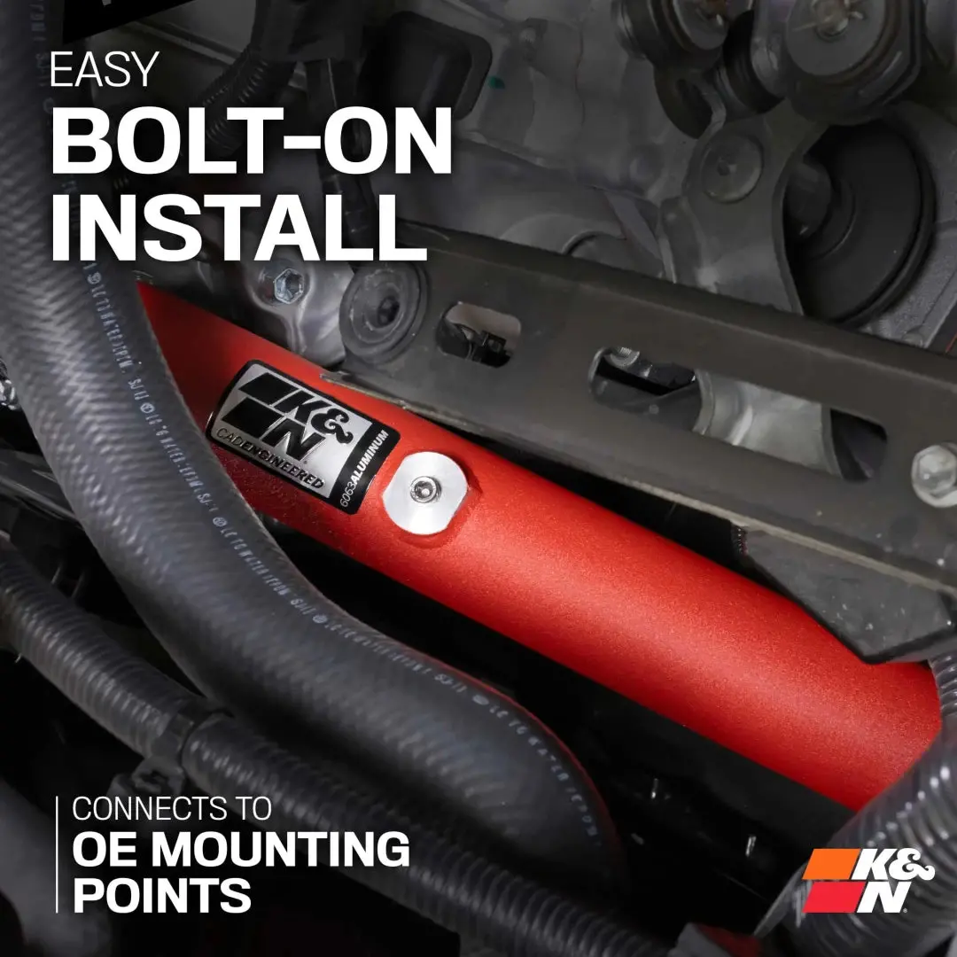 K&N 23-24 Toyota Gr Corolla L3 1.6L Charge Pipe Kit - Wrinkle Red 2