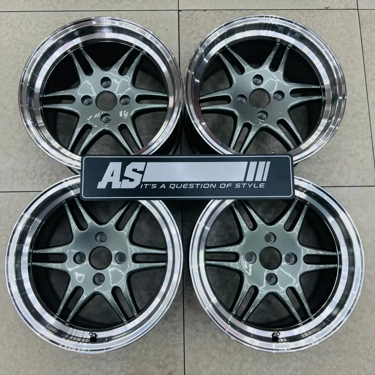 15” As-Rsi Twinspokes With Dish Gunmetal 1