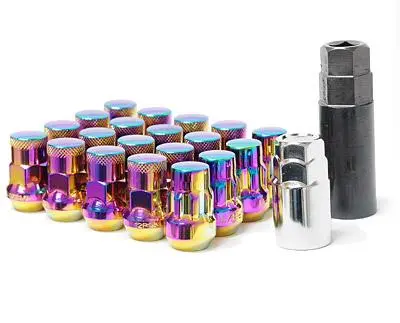 Wheel Mate Muteki Sr35 Close End Lug Nuts W/ Lock Set - Black 12X1.50 35Mm 1