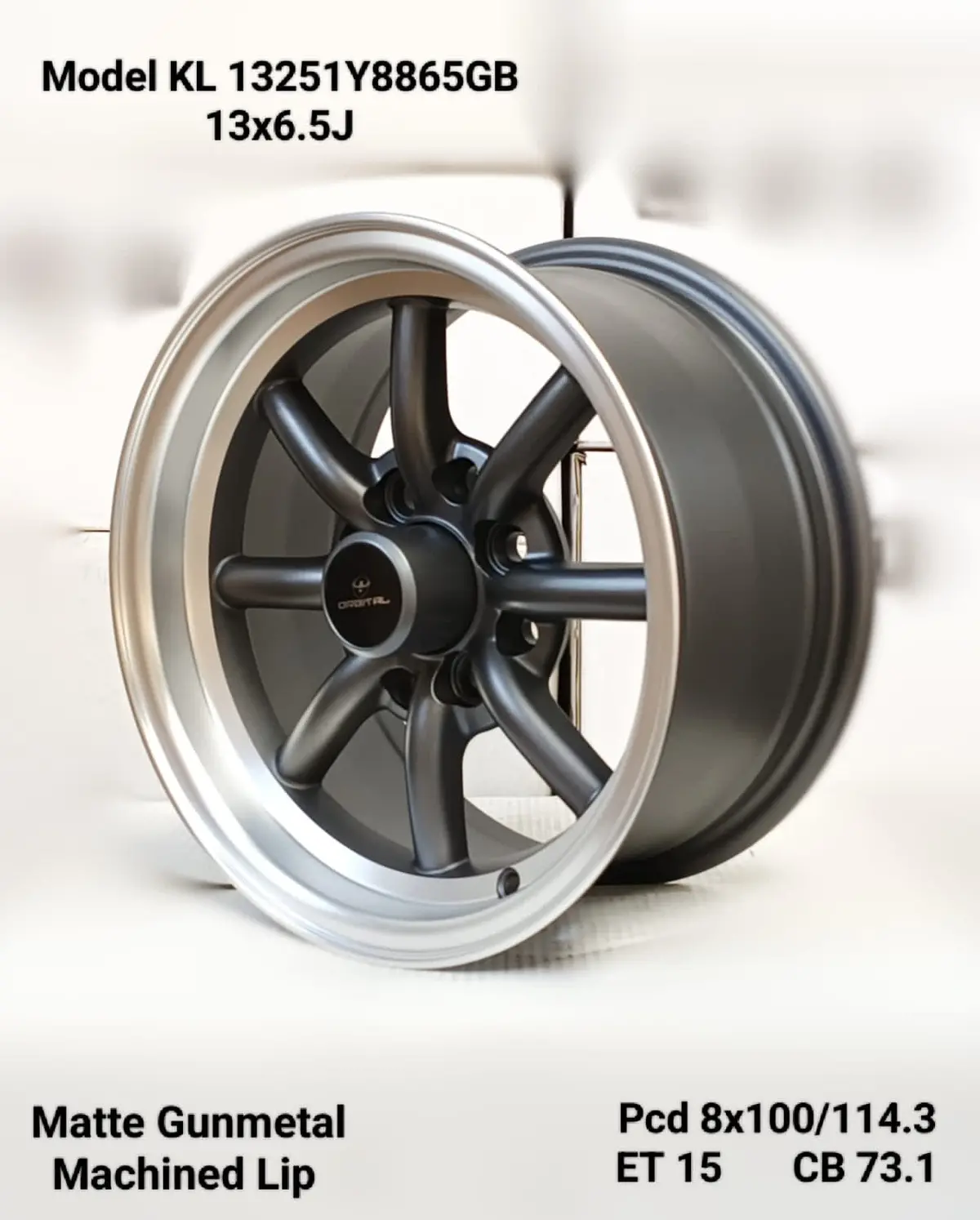 13” As 3251 4/100&  4/114  Wheels Matt Grey 1