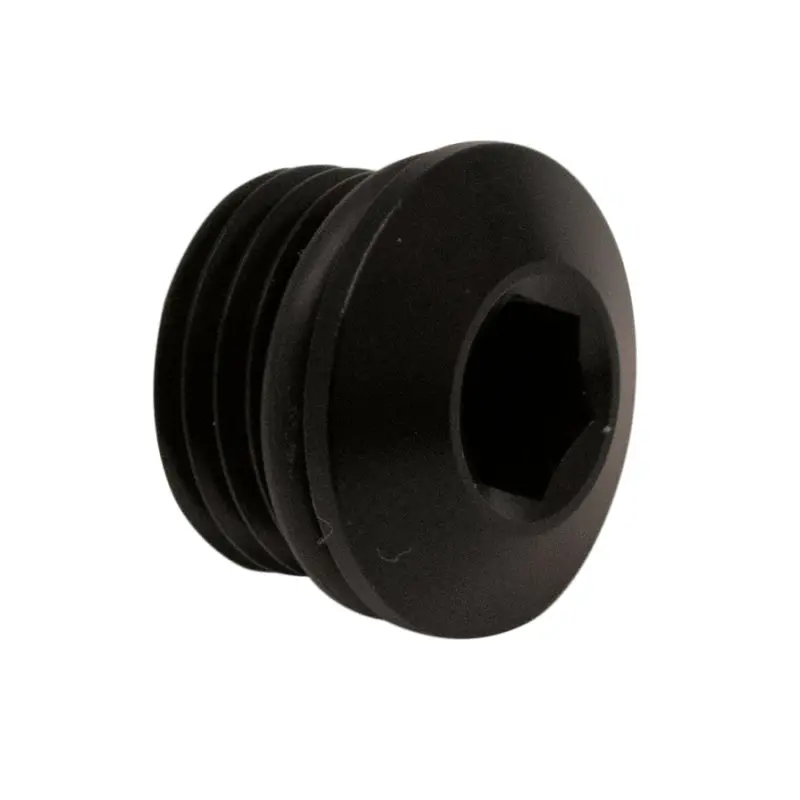 Deatschwerks Low-Profile 6An Orb Male Plug – Matte Black Anodized, Includes O-Ring 1
