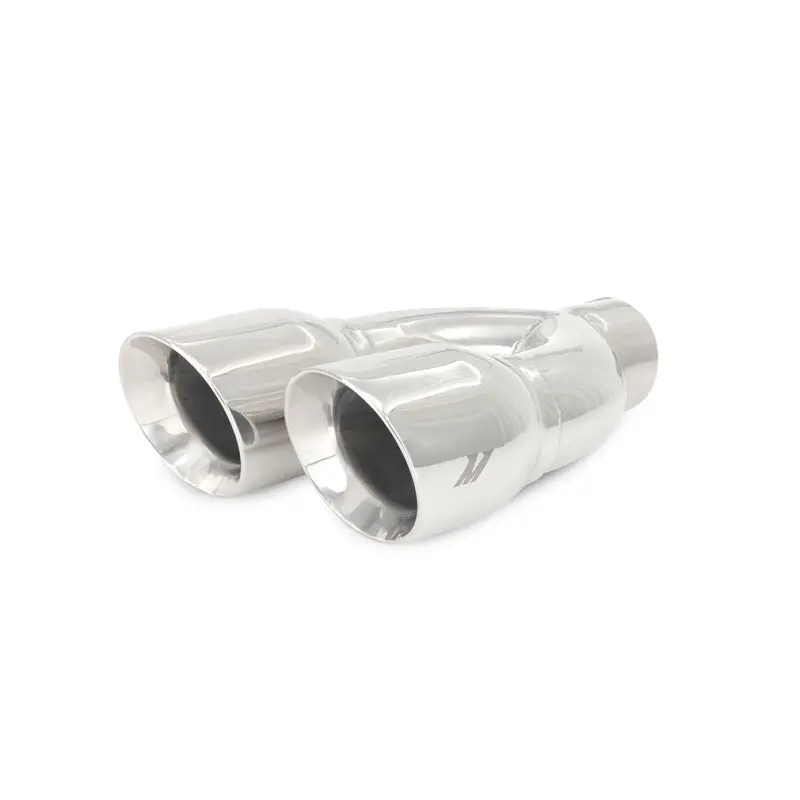 Mishimoto Universal Steel Muffler Tip 2.5In Inlet Dual Y Polished 2