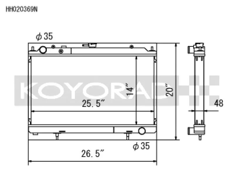 Koyo 95-02 Nissan Silvia S14/S15 2.0L Turbo Radiator 1