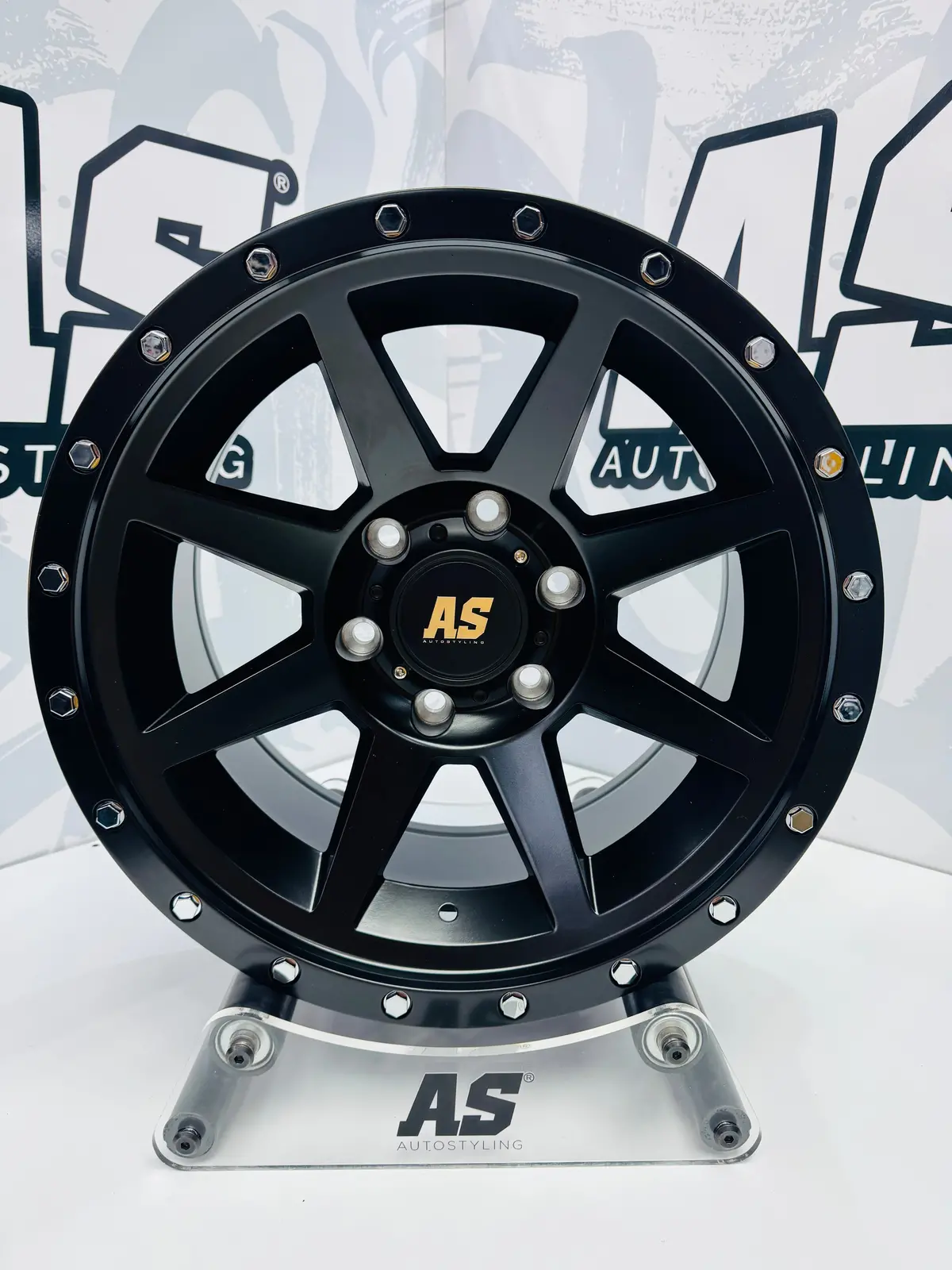 17” As-8003 4X4 Rims 6/139 Pcd Matt Black 1