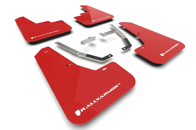 Rally Armor 24-25 Subaru Crosstrek Red Ur Mud Flap White Logo 1