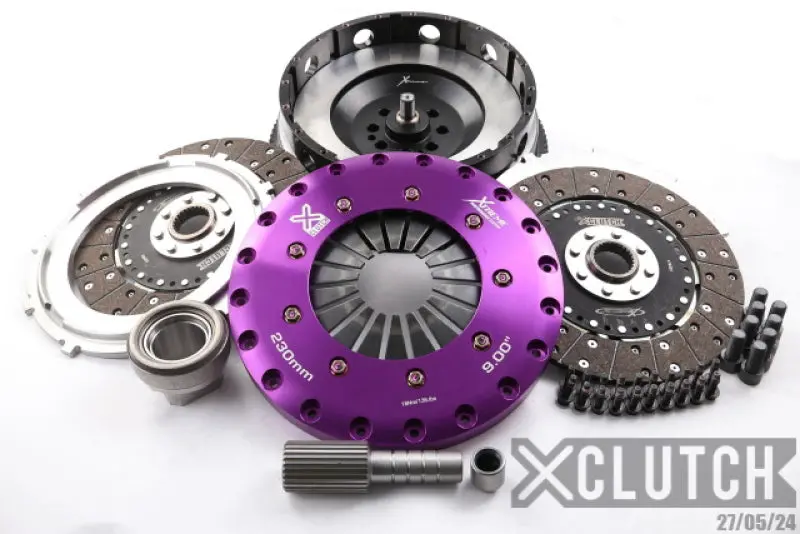 Xclutch 07-10 Bmw 335I Base 3.0L 9In Twin Solid Organic Clutch Kit (8 Bolt/Pb In Input Shaft) 1