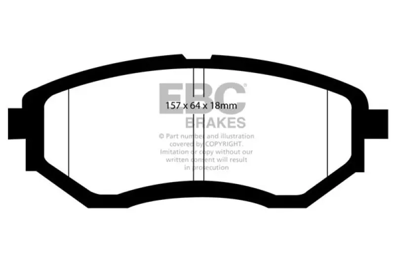 Ebc 05-08 Subaru Tribeca 3.0 Extra Duty Front Brake Pads 1