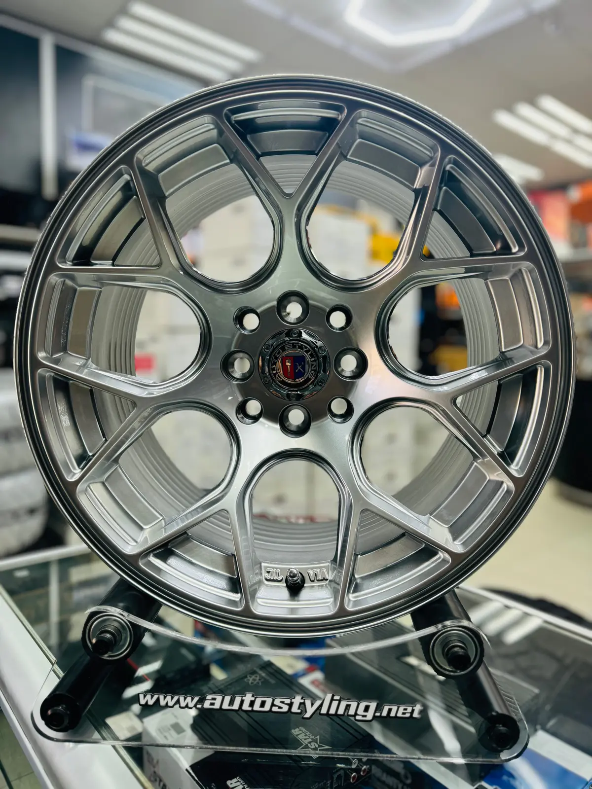 15” As- 7187 4/100 4/114 Hyper Silver Wheels 1