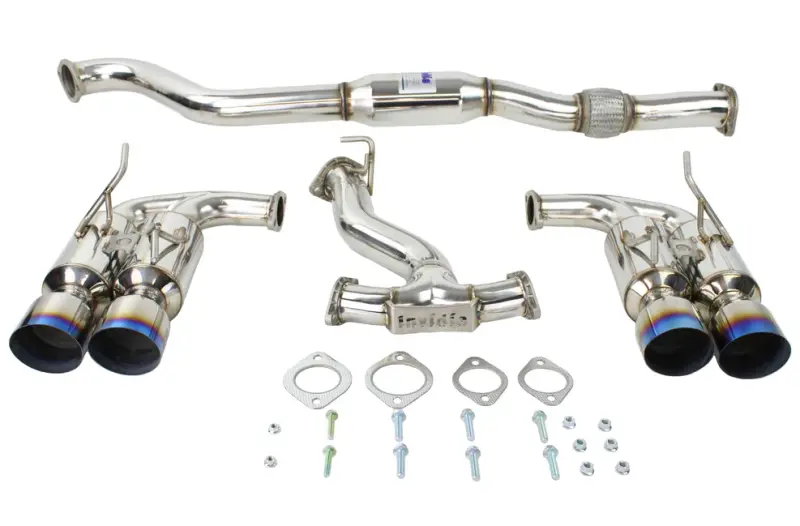 Invidia 08-14 Subaru Wrx Hatchback Gemini Single Layer Titanium Tip Cat-Back Exhaust 1