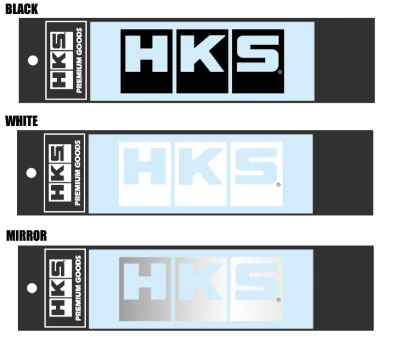 Hks Logo Sticker W135 White 1
