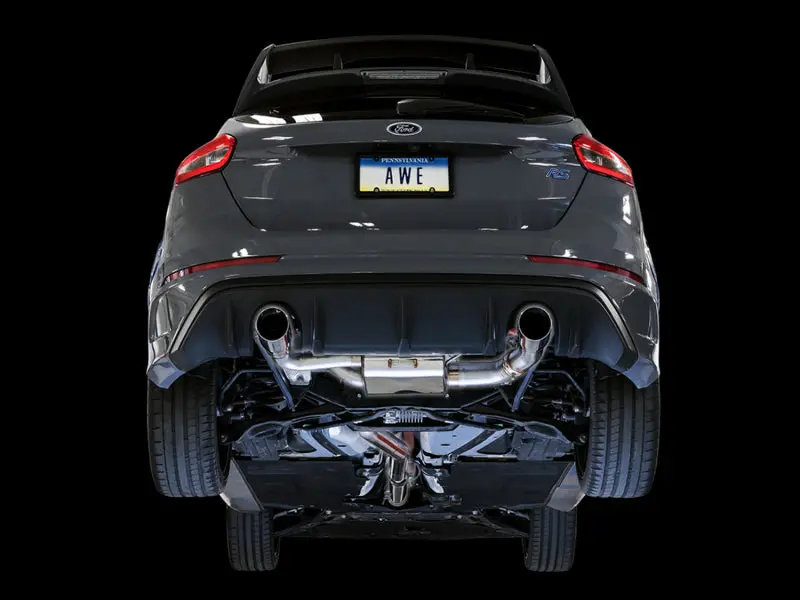 Awe Tuning Ford Focus Rs Switchpath Cat-Back Exhaust - Chrome Silver Tips 2