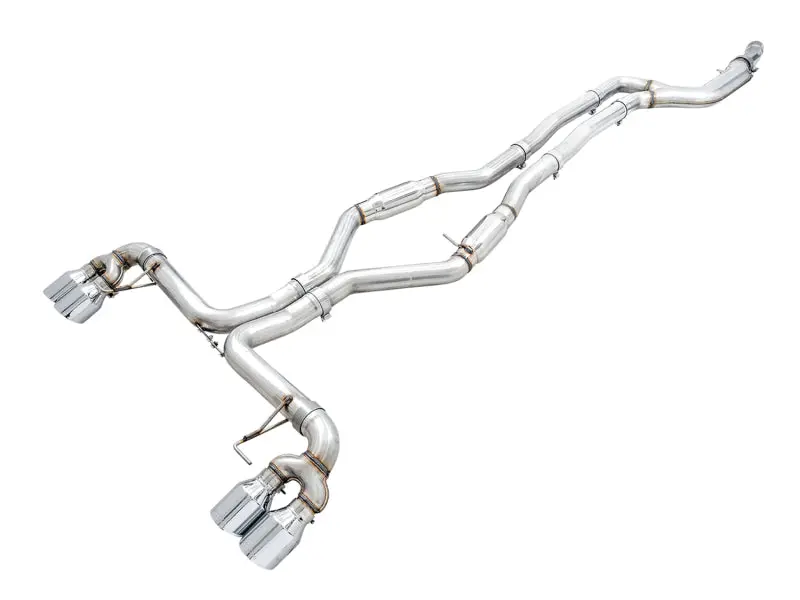 Awe Tuning 2019+ Bmw M340i/M440i (G20/G22) Track Edition Exhaust - Quad Chrome Silver Tips 1