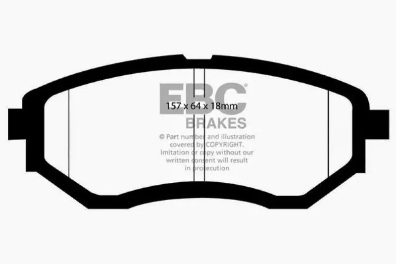 Ebc 05-08 Subaru Tribeca 3.0 Extra Duty Front Brake Pads 2