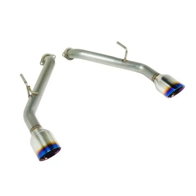 Remark 2014+ Infiniti Q50 Axle Back Exhaust W/Burnt Stainless Double Wall Tip 1