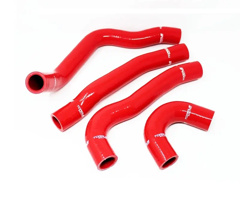 Torque Solution 08-15 Mitsubishi Evolution X Silicone Radiator Hose Kit - Red 1