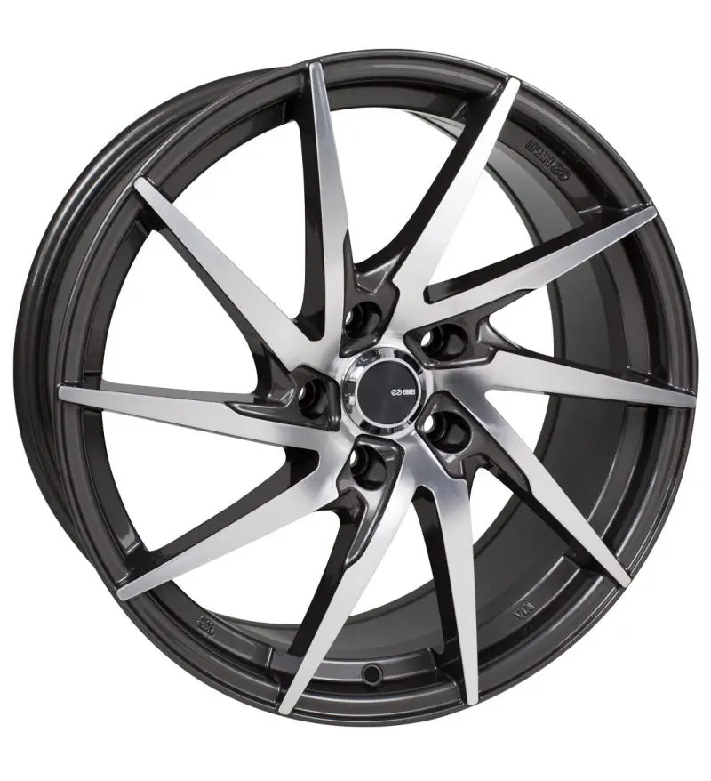 Enkei Pw10 18X8 5X108 40Mm Offset 72.6Mm Bore Gunmetal Wheel W/ Machined Spokes Wheel 1