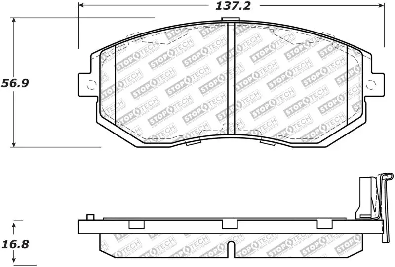Stoptech Street Select Brake Pads - Front 1