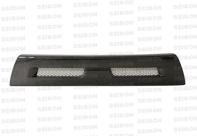 Seibon 08-12 Mitsubishi Lancer Evo X Shaved Emblem Carbon Fiber Front Grill Does Not Fit Mr Model 1